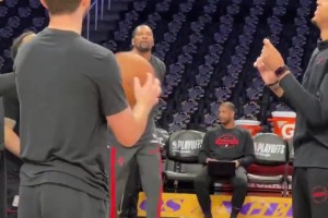 终于复出！杜兰特赛前热身，这一系列动作看起来身体没啥问题~